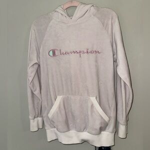 Champion, girls soft velour hoodie, size small